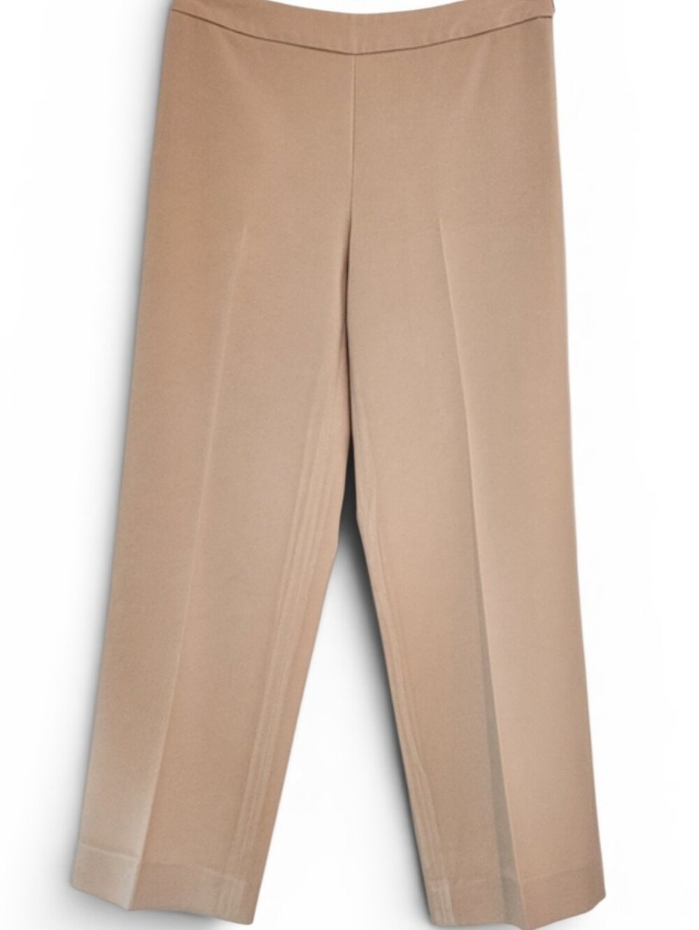 White House Black Market Beige Straight-Leg Zipper Pants Size 4S Petite